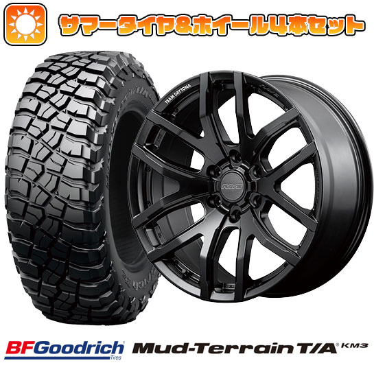 【新品国産6穴139.7車】 夏タイヤ ホイール4本セット 285/55R20 BFG マッドテレーンT/A KM3 レイズ デイトナ F6ゲイン ブラックエディション 20インチ :arktire 11803 146064 26500 26500:アークタイヤ