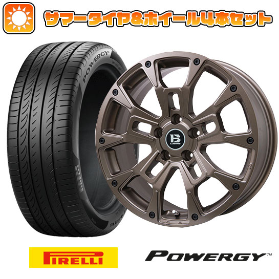 215/45R18 夏タイヤ ホイール４本セット (5/114車用) PIRELLI パワジー ビッグウエイ B LUGNAS BRD(マットブロンズ) 18インチ :arktire 1130 146665 36963 36963:アークタイヤ