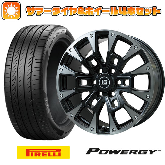 225/45R18 夏タイヤ ホイール４本セット (5/114車用) PIRELLI パワジー ビッグウエイ B LUGNAS BRD(ブラックポリッシュ/ブラッククリア) 18インチ :arktire 1261 146663 36965 36965:アークタイヤ