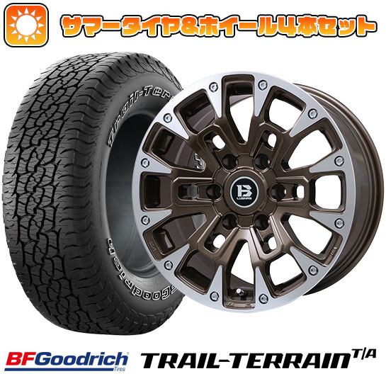 【新品国産6穴139.7車】 夏タイヤ ホイール4本セット 265/70R17 BFグッドリッチ トレールテレーンT/A ORWL ビッグウエイ B LUGNAS BRD(マットブロンズ) 17インチ :arktire 11822 146671 36789 36789:アークタイヤ