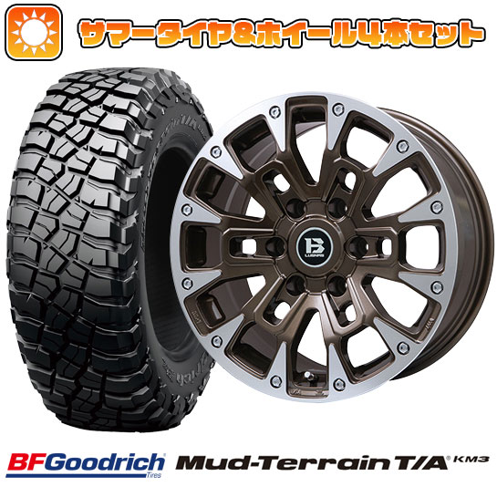 【新品国産6穴139.7車】 夏タイヤ ホイール4本セット 265/70R17 BFグッドリッチ マッドテレーンT/A KM3 ビッグウエイ B LUGNAS BRD(マットブロンズ) 17インチ :arktire 11822 146671 26507 26507:アークタイヤ