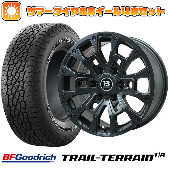 【新品国産6穴139.7車】 夏タイヤ ホイール4本セット 285/60R18 BFグッドリッチ トレールテレーンT/A ORBL ビッグウエイ B LUGNAS BRD(マットブラック) 18インチ :arktire 16581 146675 36814 36814:アークタイヤ