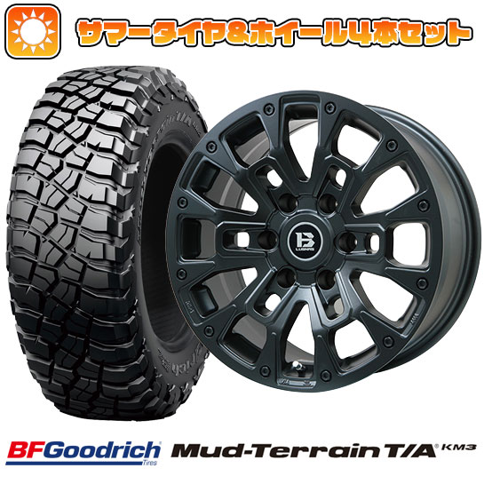 【新品国産6穴139.7車】 夏タイヤ ホイール4本セット 265/70R17 BFグッドリッチ マッドテレーンT/A KM3 ビッグウエイ B LUGNAS BRD(マットブラック) 17インチ :arktire 11822 146670 26507 26507:アークタイヤ