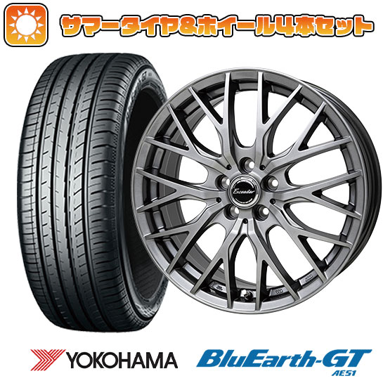 225/40R18 夏タイヤ ホイール４本セット (5/114車用) YOKOHAMA ブルーアース GT AE51 ホットスタッフ エクシーダー E05II 18インチ :arktire 1131 150644 28537 28537:アークタイヤ