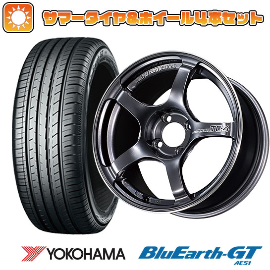 195/65R15 夏タイヤ ホイール４本セット (4/100車用) YOKOHAMA ブルーアース GT AE51 ヨコハマ アドバンレーシング TC4 15インチ :arktire 11881 116662 28579 28579:アークタイヤ