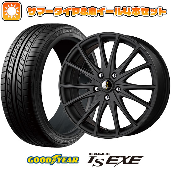 215/45R18 夏タイヤ ホイール４本セット (5/114車用) GOODYEAR イーグル エルエス エグゼ(限定) タカイチ セプティモG03 マットブラック 18インチ :arktire 1130 152455 31586 31586:アークタイヤ