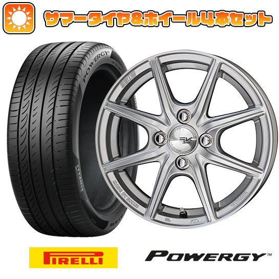 185/65R15 夏タイヤ ホイール４本セット (4/100車用) PIRELLI パワジー 共豊 ザイン EK 15インチ :arktire 1921 148367 37006 37006:アークタイヤ