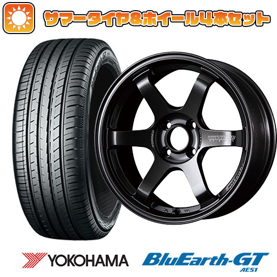 165/55R15 夏タイヤ ホイール４本セット 軽自動車用（N BOX タント スペーシア） YOKOHAMA ブルーアース GT AE51 レイズ TE37 ソニック 15インチ :arktire 21761 139145 28574 28574:アークタイヤ