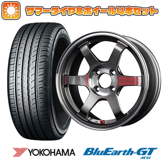 165/55R15 夏タイヤ ホイール４本セット 軽自動車用（N BOX タント スペーシア） YOKOHAMA ブルーアース GT AE51 レイズ TE37 ソニック SL 15インチ :arktire 21761 139151 28574 28574:アークタイヤ