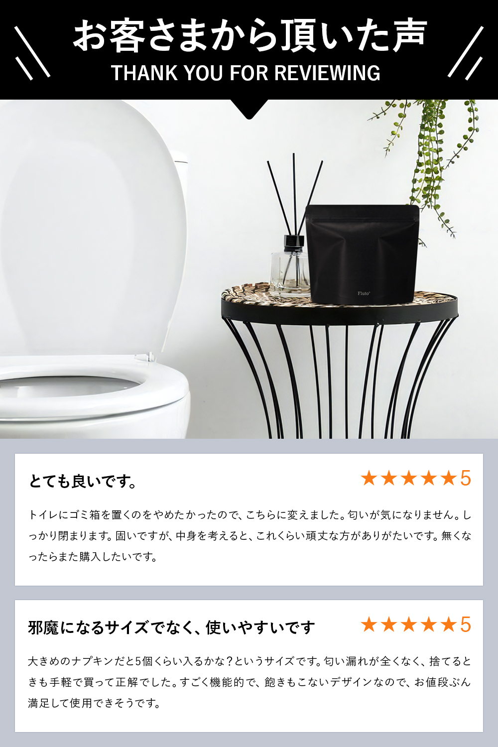 返品不可】【返品不可】Fluto 強力防臭袋 チャック付き サニタリーボックス 使い捨て 消臭袋 ゴミ袋 エチケット袋 生理用品 生ゴミ オムツ  ペット 犬 猫 Mサイズ ブラック 30枚入×2 サニタリーボックス
