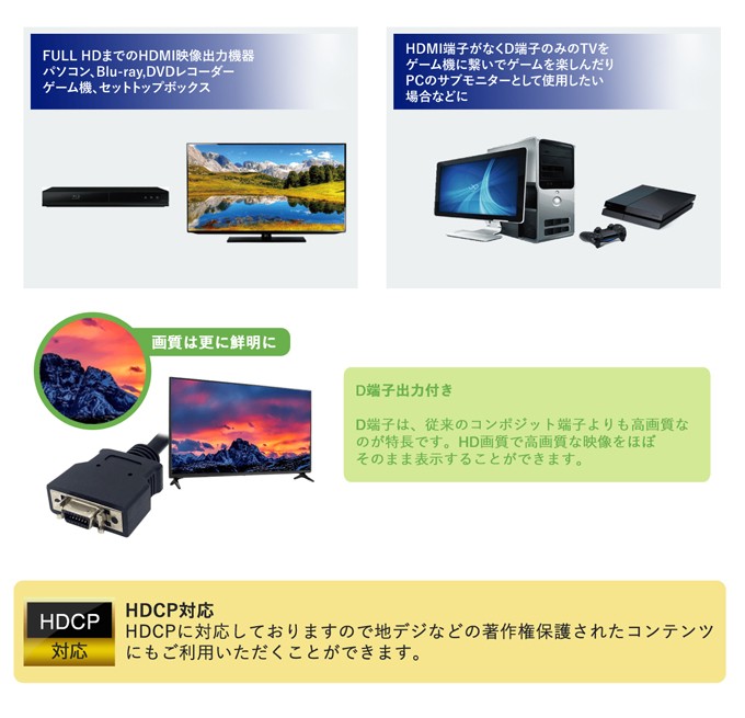 テック Hdcp対応 Hdmi D端子 変換器 ビデオコンバーター Thdmidt Ark アーカムyahoo 店 通販 Yahoo ショッピング