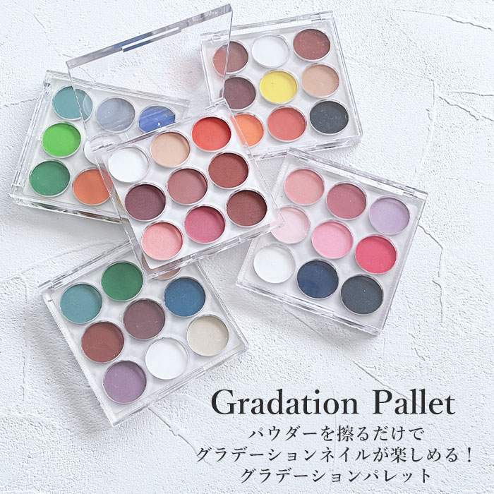 グラデーションパレット 9色入り 1個 【チップ6本付き