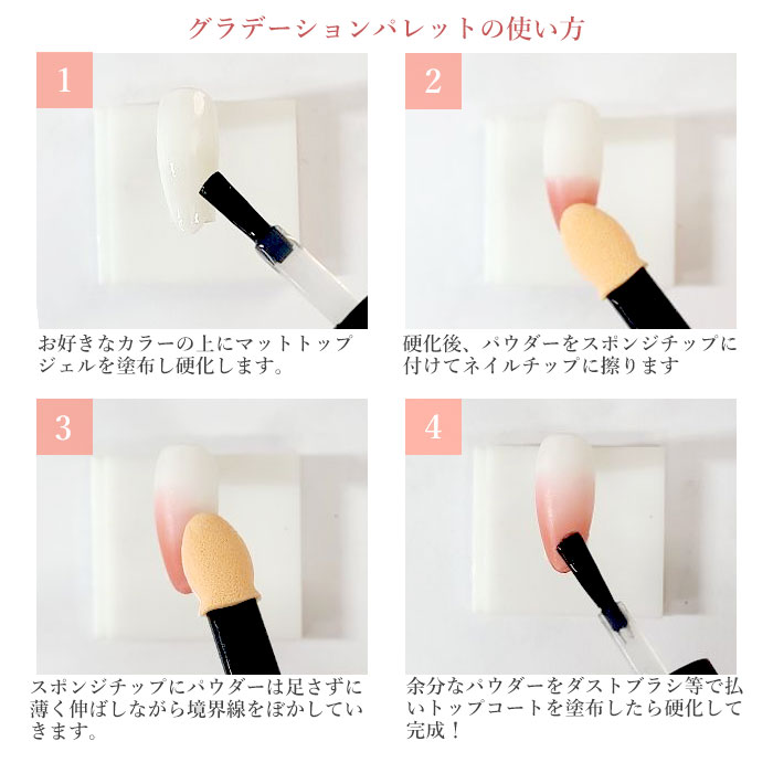 グラデーションパレット 9色入り 1個 【チップ6本付き