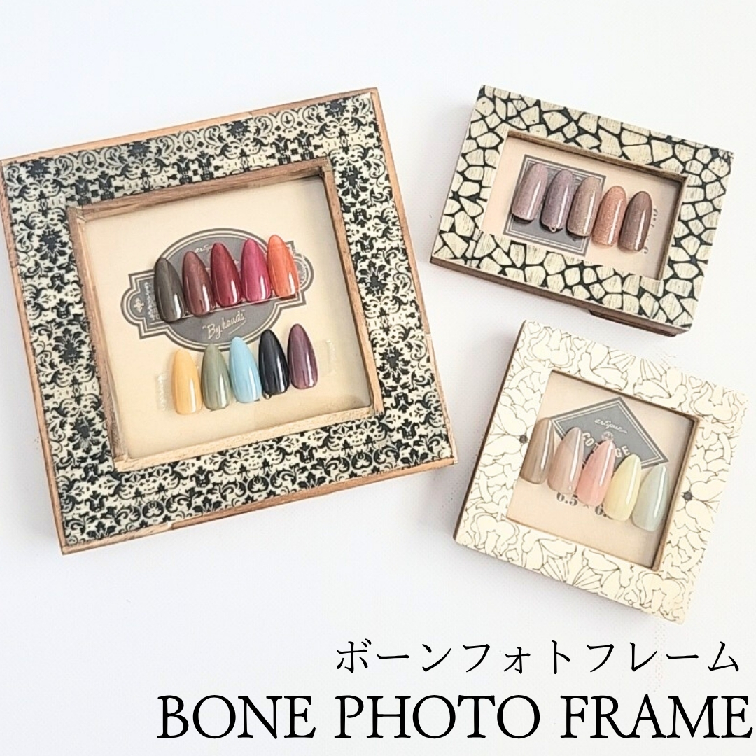 【チップ&デール】アリオ川口オープニング記念　フォトフレーム　箱あり　希少 ボーンフォトフレーム 1個 ネイルチップ展示 水牛の角 ハンドメイド