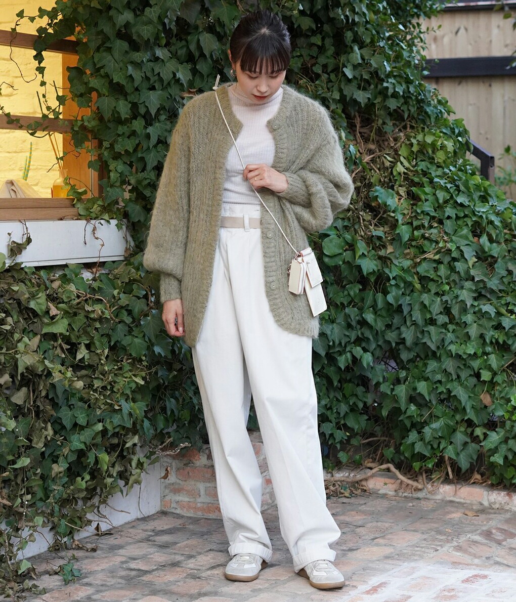 わせて CLANE COLOR MOHAIR SHAGGY CARDIGAN / 全2色 ： 11106-1092