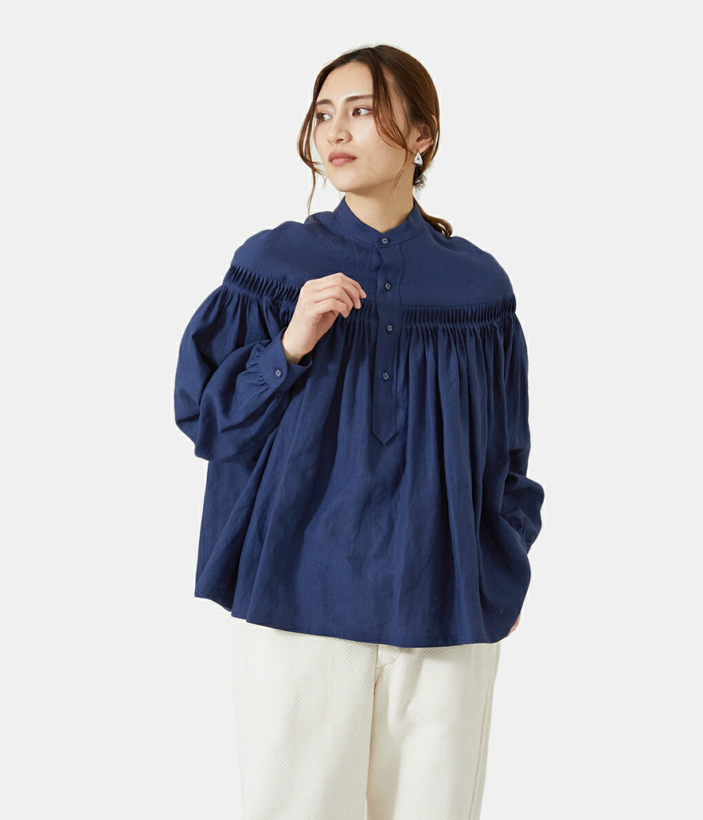 Scye / サイ ベーシックス ： 【レディース】Linen Tucked Half