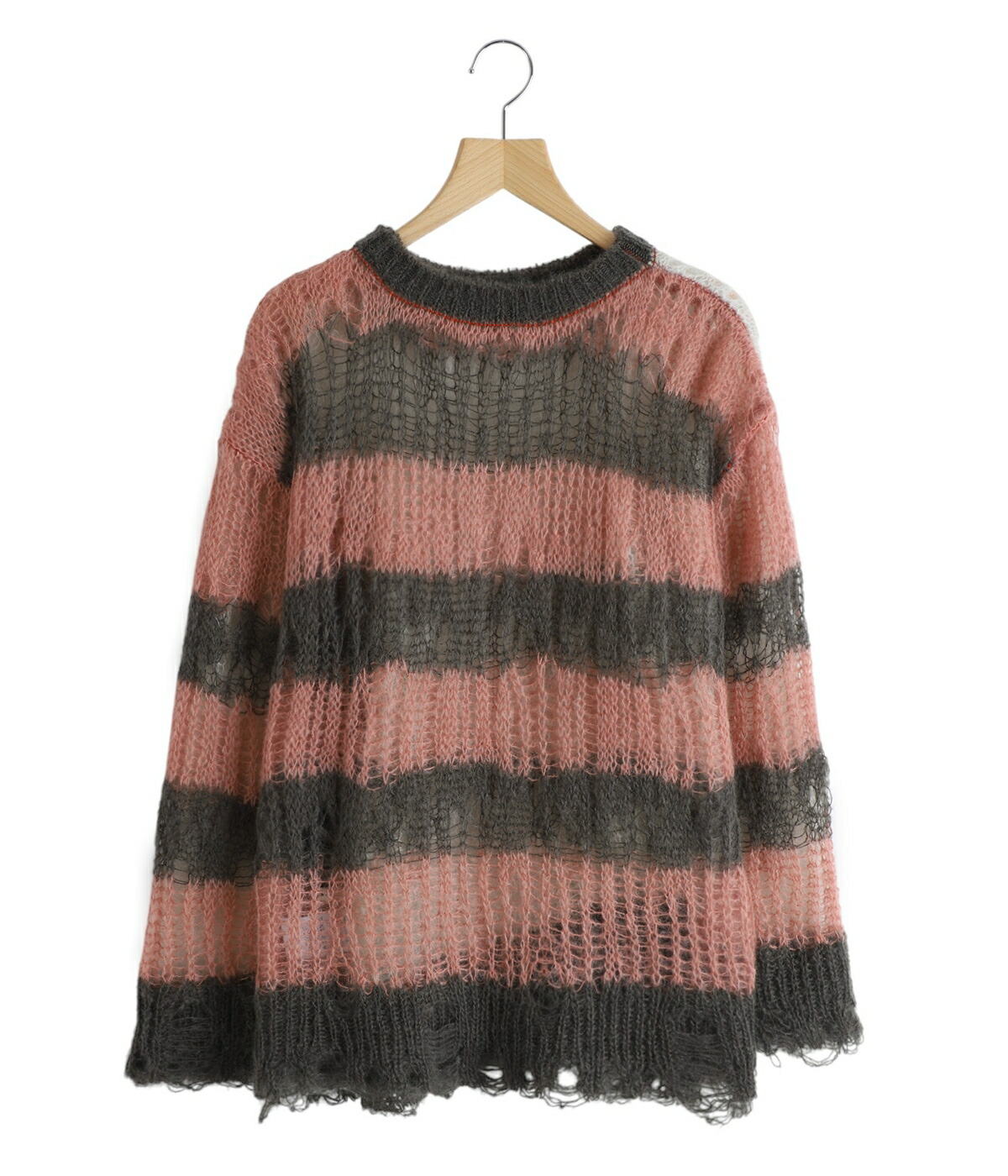 ＼6/2(火)12:00迄！P10倍！／beautiful people /ビューティフルピープル： flip wooledmohair damaged pullover ： 1545210006の画像