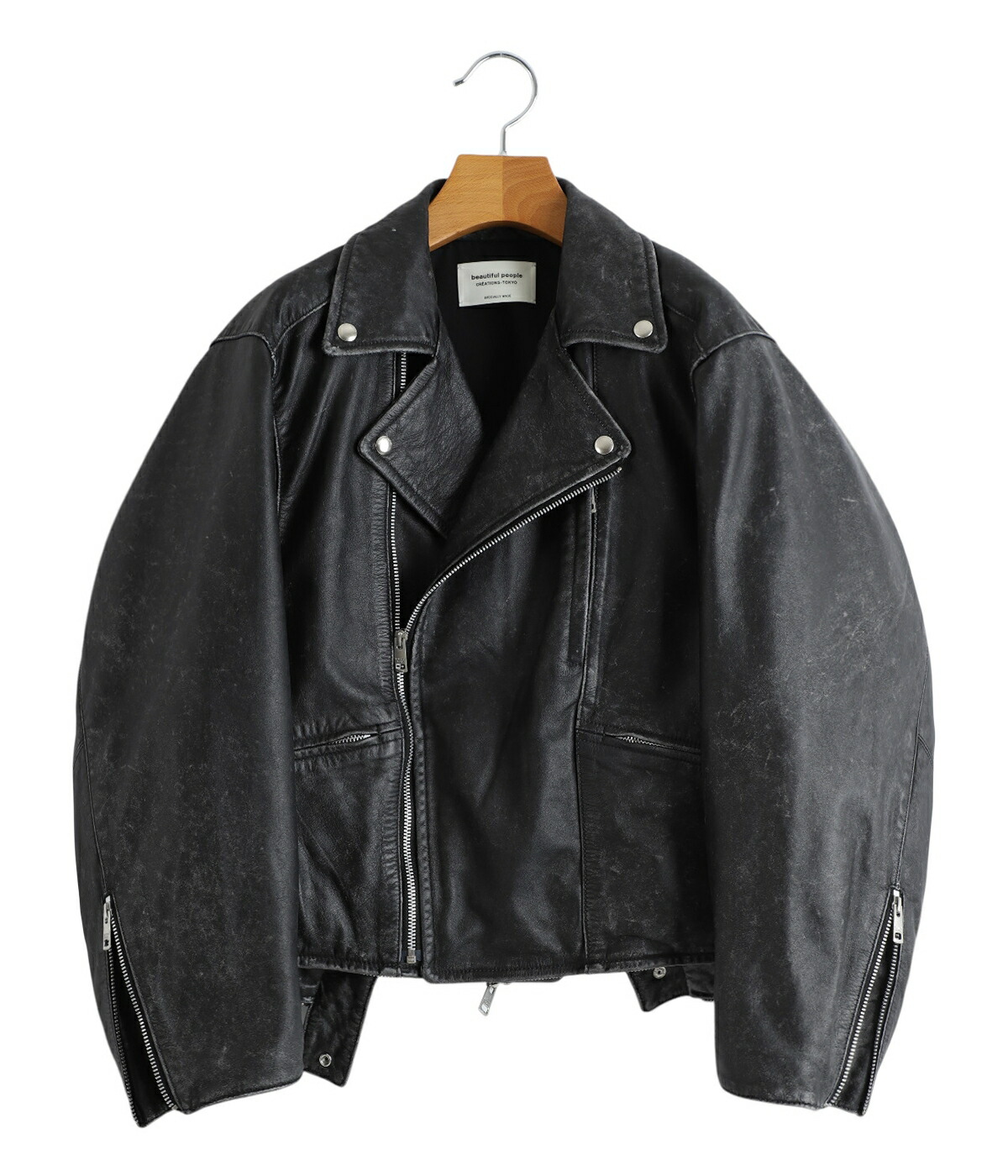 beautiful people / ビューティフルピープル ： [レディース]double-end stone wash leather jacket ：  ： 1545402003の画像