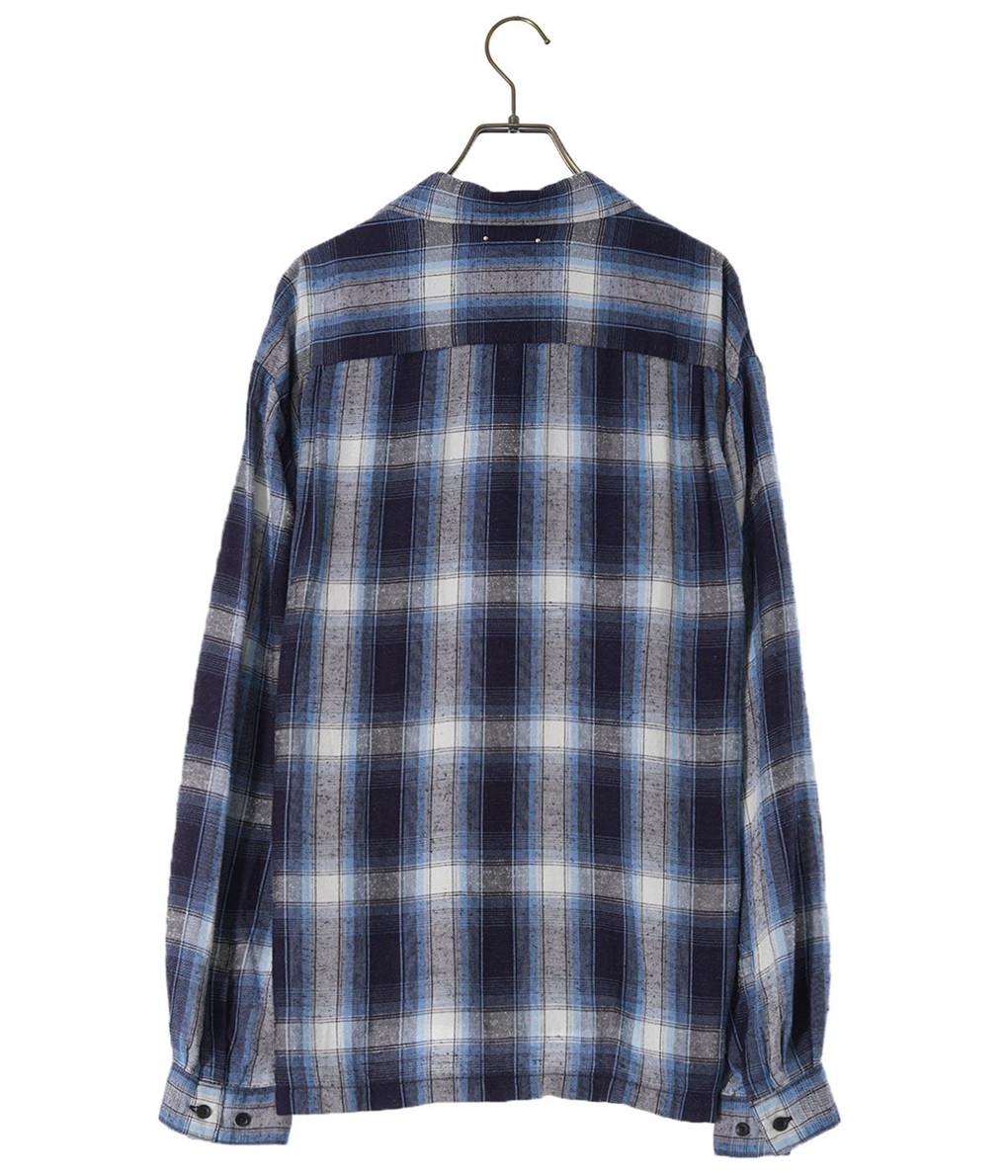 MINEDENIM / マインデニム ： RS.Nep Check Open Collar L/S SH Collar