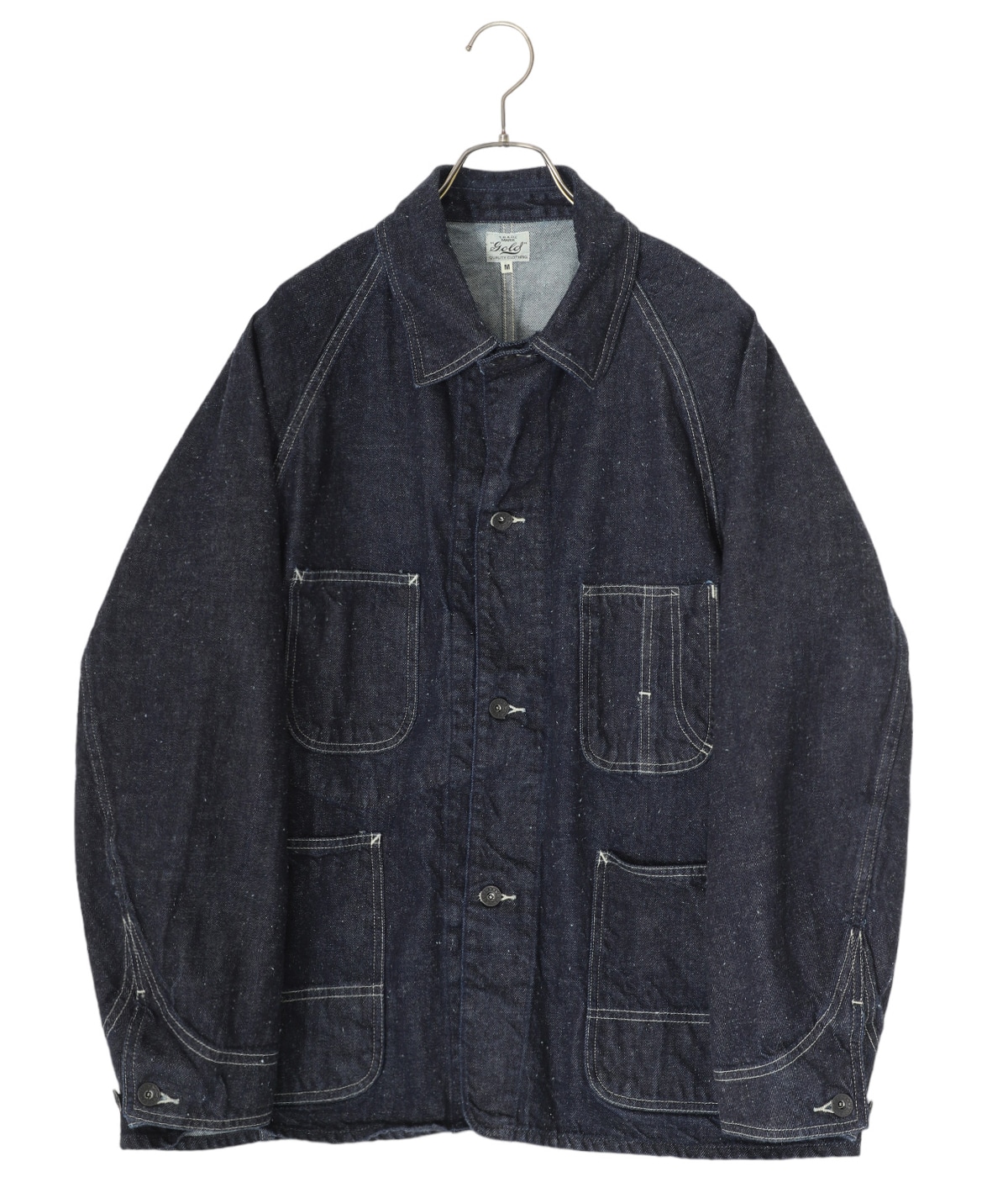 東洋エンタープライズ GOLD / ゴールド ： RECYCLED WASTE SUVIN COTTON YARN 11.5oz. DENIM  WORK COAT / 全2色 ： 23B-GL15377A