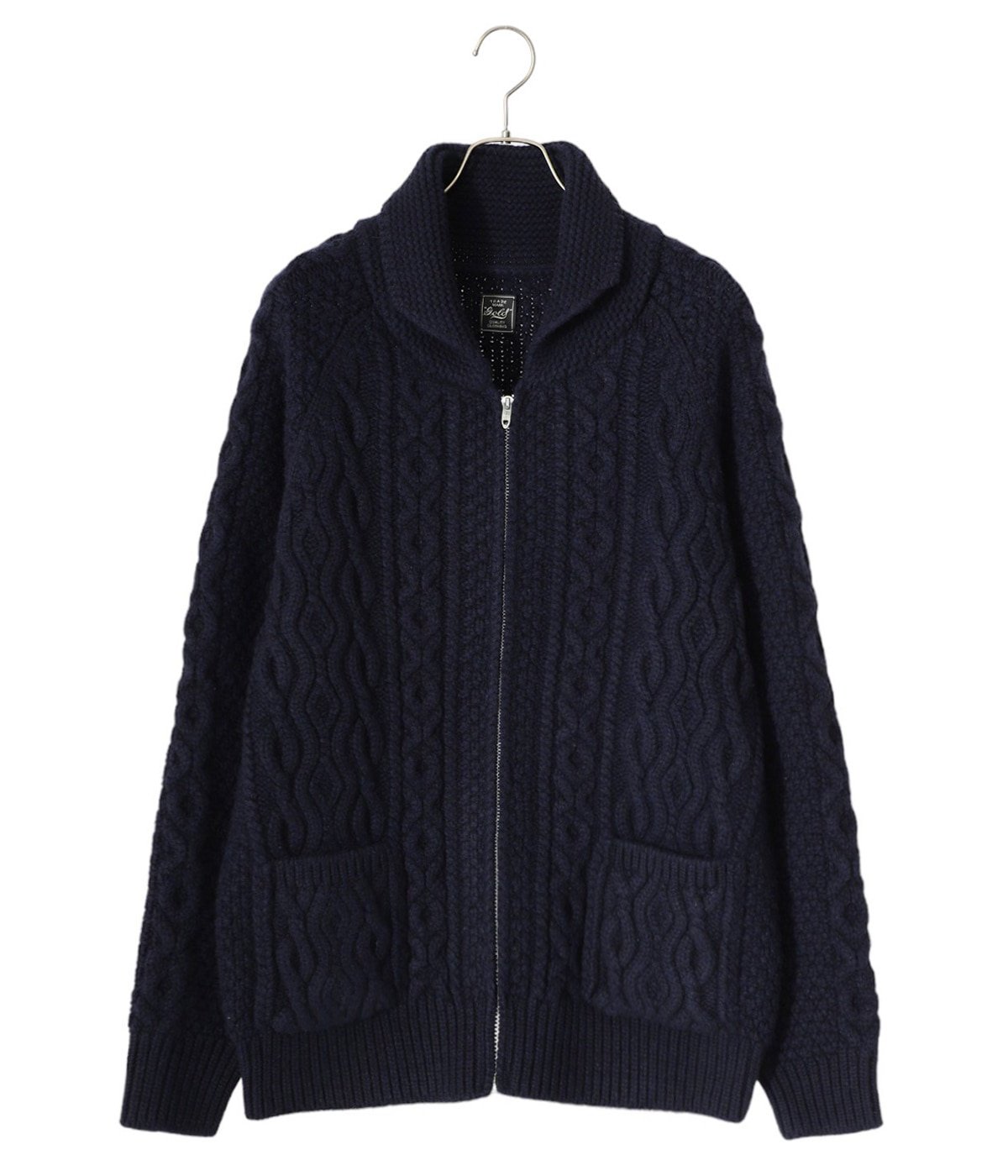 東洋エンタープライズ GOLD / ゴールド ： WOOL/SABLE LOW GAUGE KNIT ZIP SWEATER /全2色 ： 23B-GL90255の画像