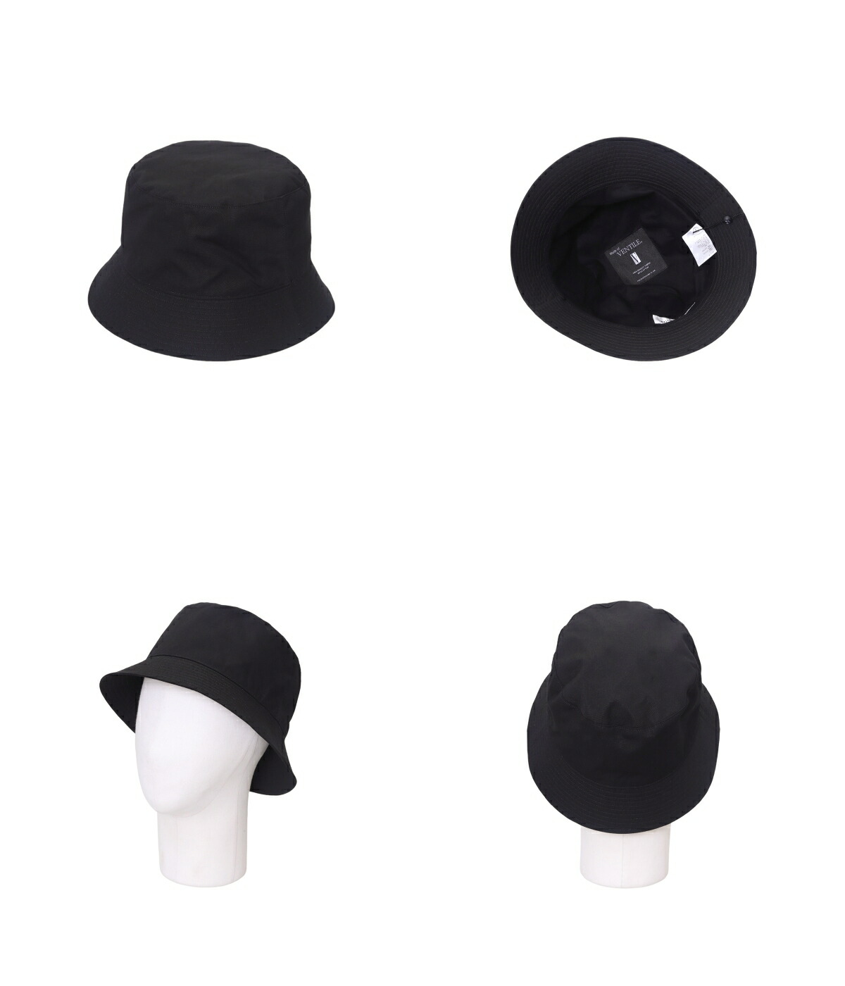 VENTILE ブラック バケットハット KIJIMA TAKAYUKI KIJIMA TAKAYUKI (キジマタカユキ) VENTILE BUCKET HAT