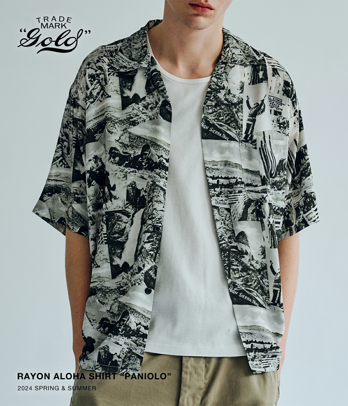 東洋エンタープライズ GOLD / ゴールド ： RAYON ALOHA SHIRT “PANIOLO“ ： 24A-GL39199