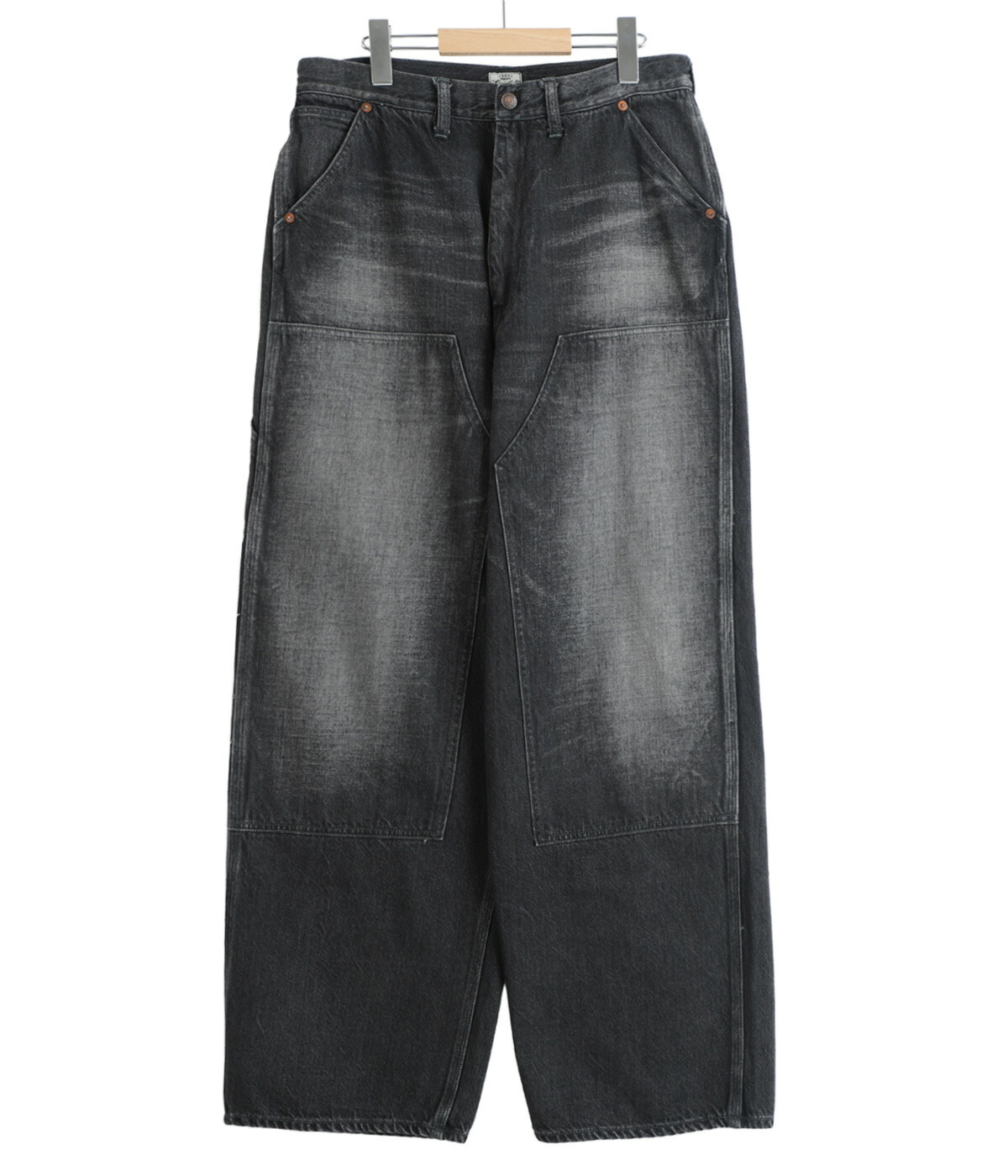 GOLD /ゴールド ： RECYCLED WASTE SUVIN COTTON YARN 11.5oz DENIM DOUBLE KNEE PAINTER PANTS VINTAGE WASHED / 全2色 ： 25B-GL42582Hの画像