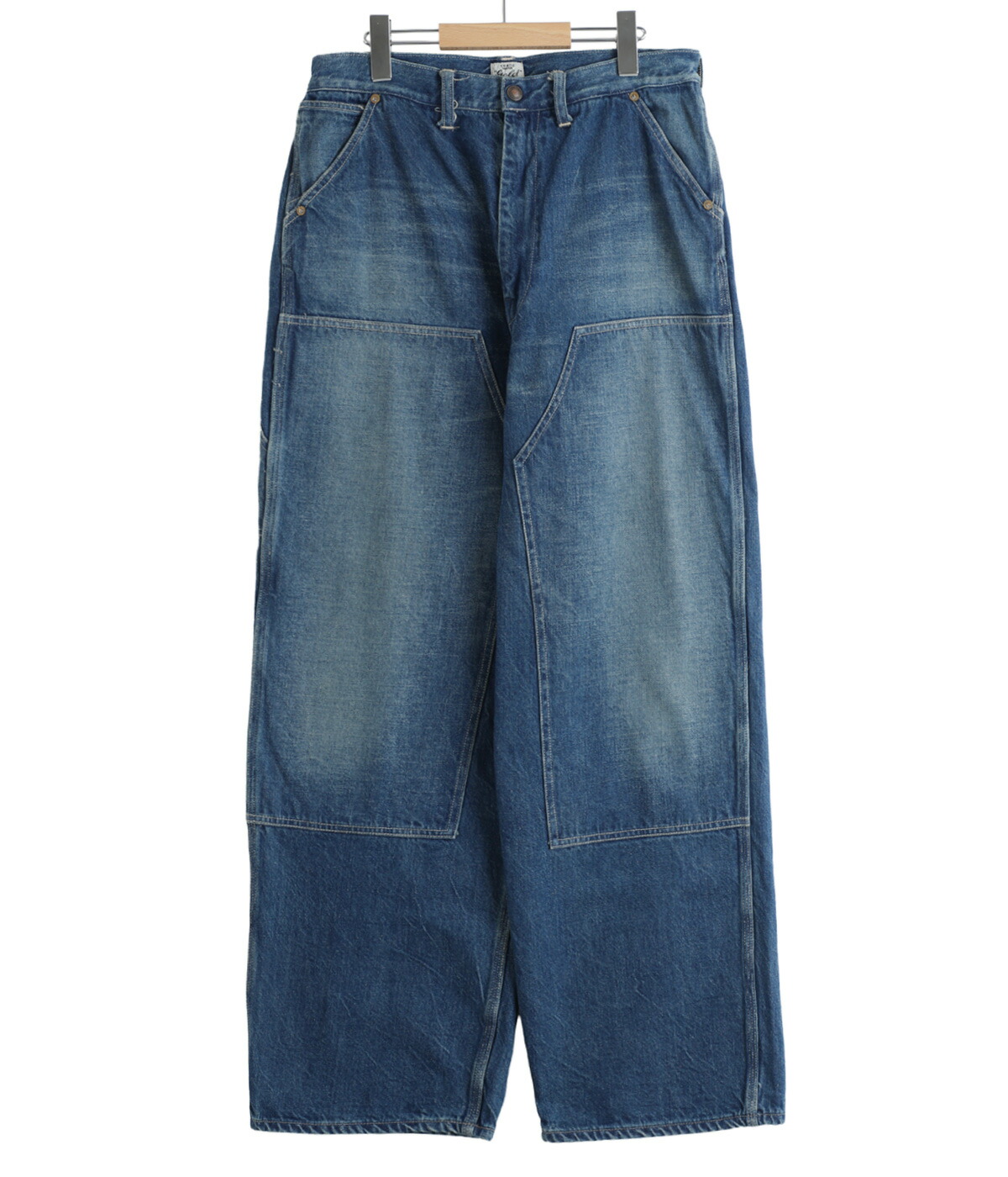 GOLD /ゴールド ： RECYCLED WASTE SUVIN COTTON YARN 11.5oz DENIM DOUBLE KNEE PAINTER PANTS VINTAGE WASHED / 全2色 ： 25B-GL42582Hの画像
