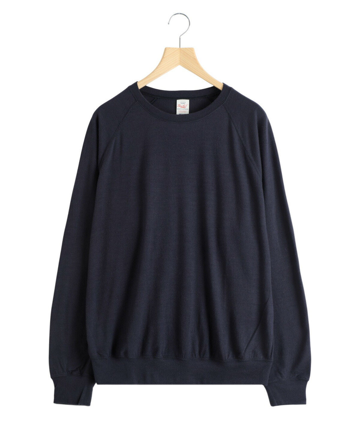定価3万 WASHBLE WOOL RAGLAN CREW NECK SHIRT GOLD / ゴールド ： Super 140s WASHBLE WOOL RAGLAN CREW NECK SHIRT
