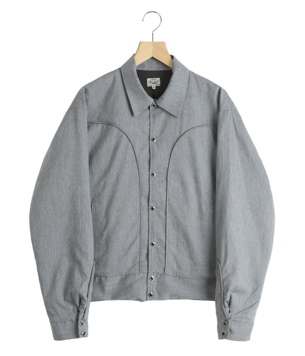 GOLD / ゴールド ： COTTON / SILK NEL WESTERN JACKET / 全2色 ： 26A-GL15854の画像