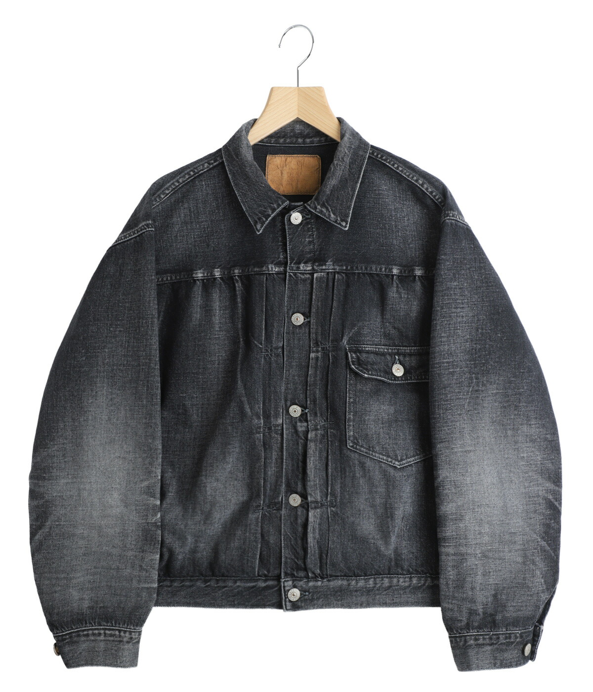 GOLD / ゴールド ： RECYCLED SUVIN COTTON YARN 11.5oz DENIM BLOUSE VINTAGE WASHED / 全3色 ： 26A-GL15861Hの画像