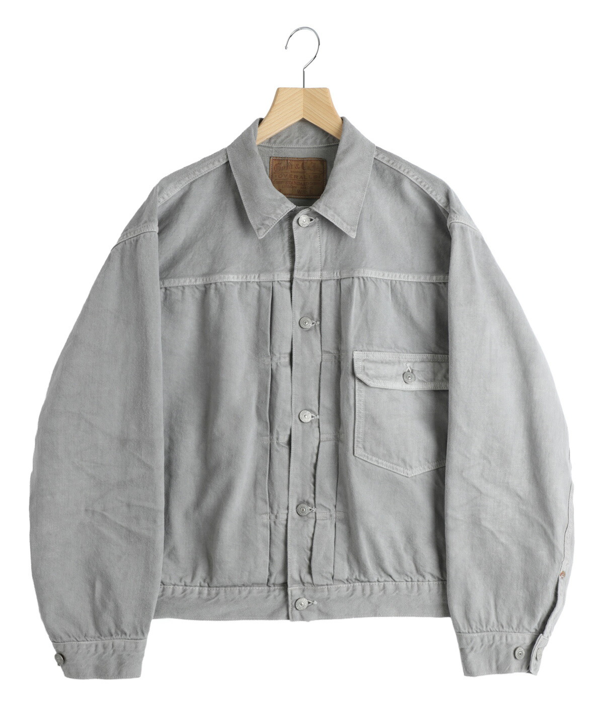 GOLD / ゴールド ： RECYCLED SUVIN COTTON YARN 11.5oz DENIM BLOUSE VINTAGE WASHED / 全3色 ： 26A-GL15861Hの画像