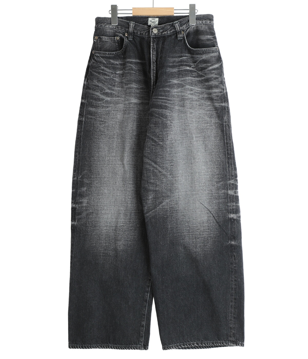 GOLD / ゴールド ： RECYCLED SUVIN COTTON YARN 11.5oz DENIM 5POCKET WIDE PANTS VINTAGE WASHED / 全3色 ： 26A-GL42621Hの画像