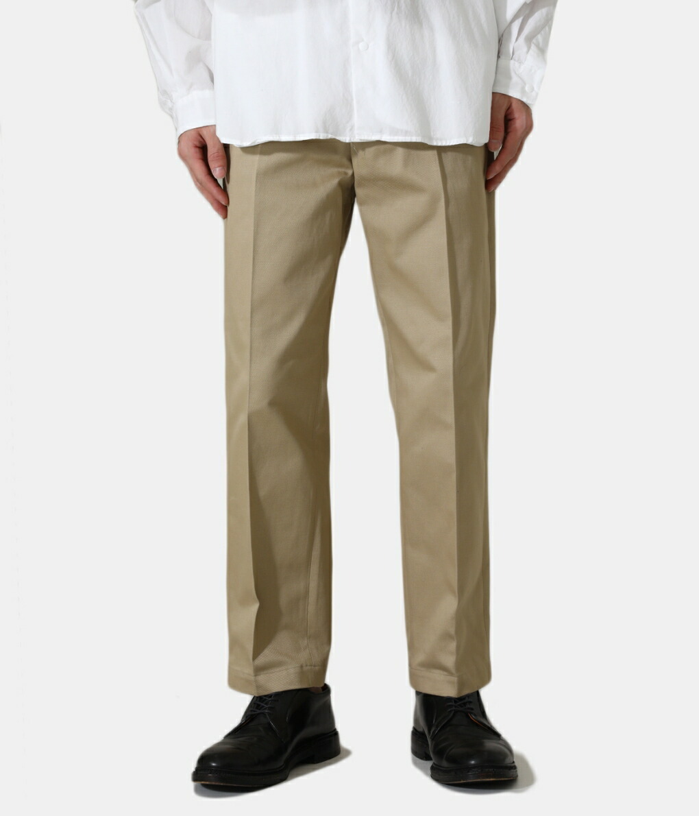 てて Scye / サイ ベーシックス ： San Joaquin Chino Loose Fit Tapered