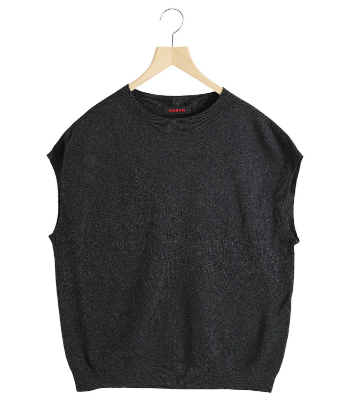 CABaN（キャバン） ： コットンカシミヤ クルーネックベスト / 全4色