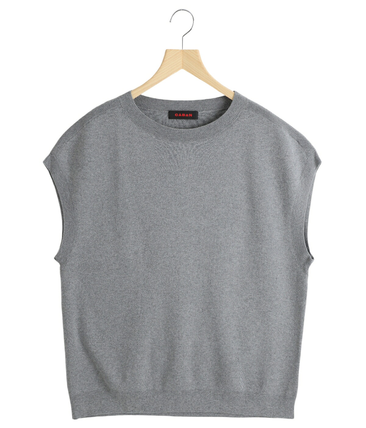 CABaN（キャバン） ： コットンカシミヤ クルーネックベスト / 全4色