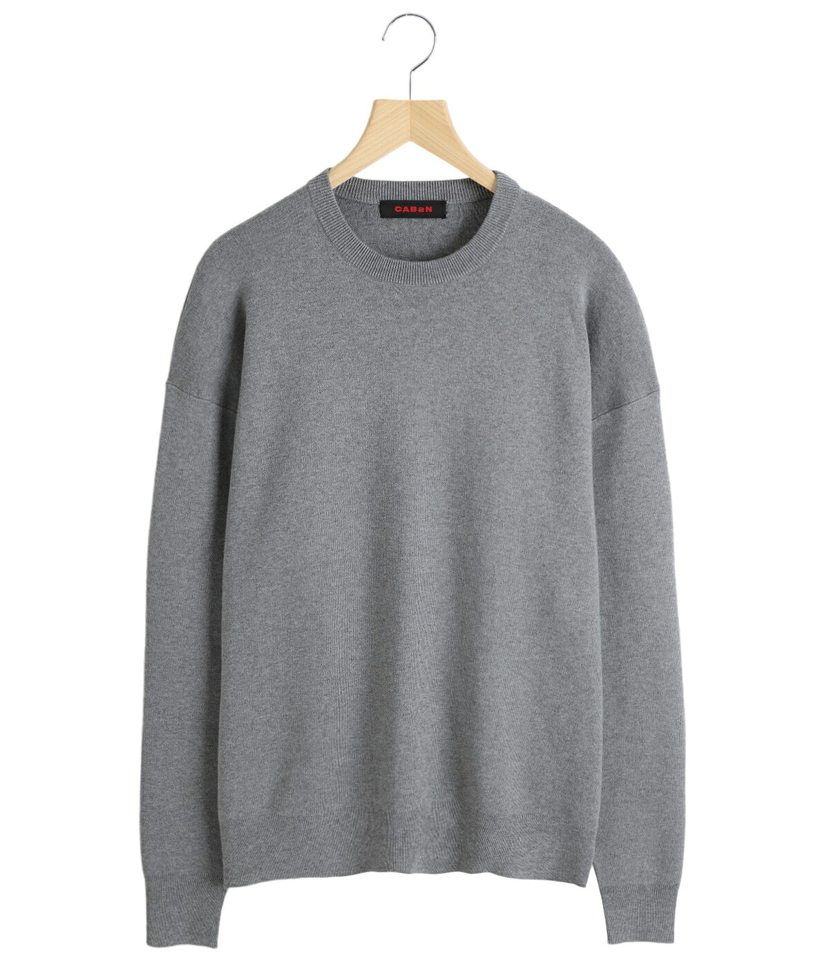 CABaN（キャバン） ： コットンカシミヤ クルーネックプルオーバー