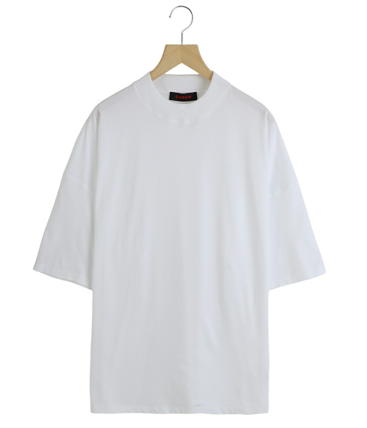 【新品未使用・タグ付】CABaN コットン ビルドネックTシャツ ホワイト F CABaN（キャバン） ： コットン ビルドネックTシャツ / 全2色