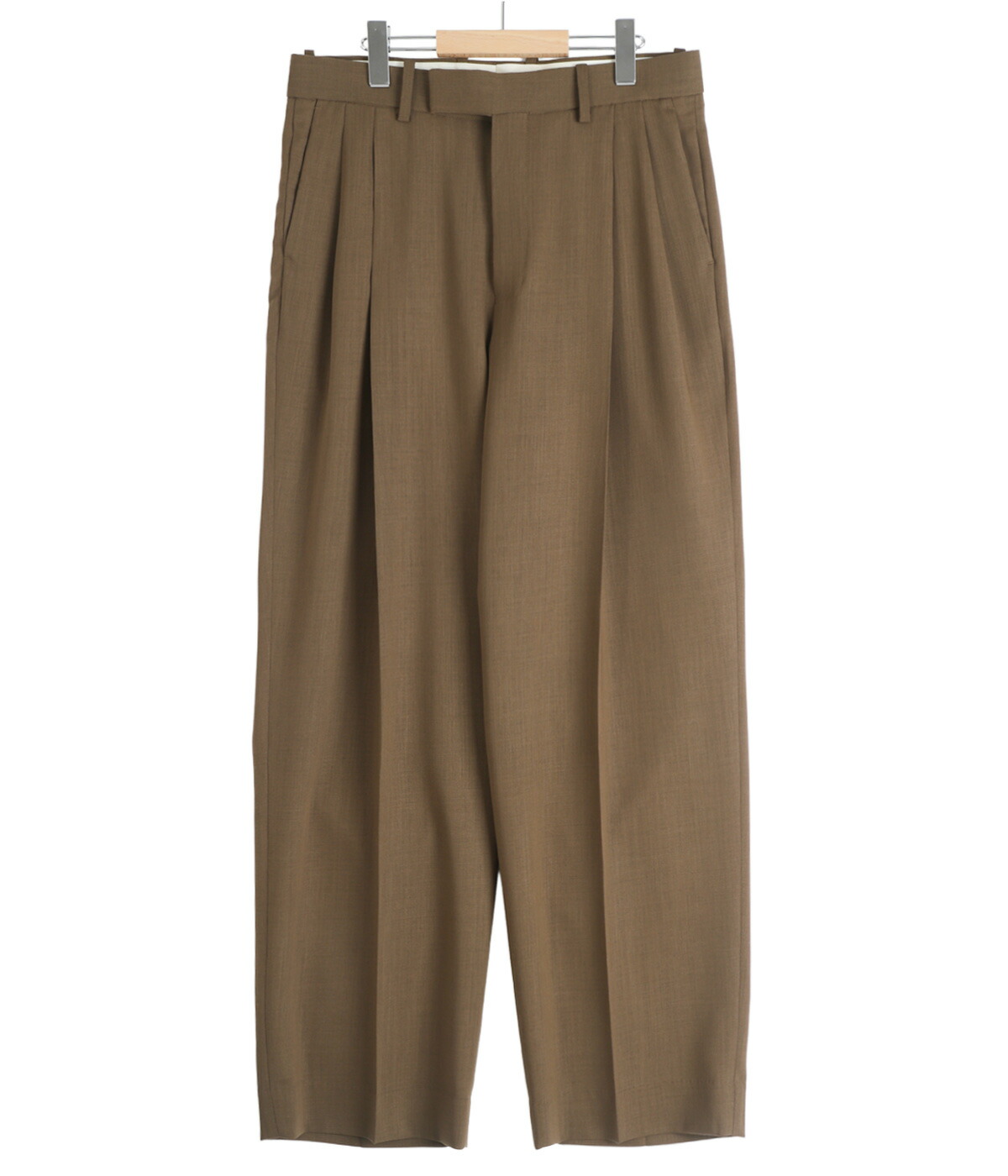 markaware（マーカウェア） ： DOUBLE PLEATED TROUSERS -ORGANIC WOOL