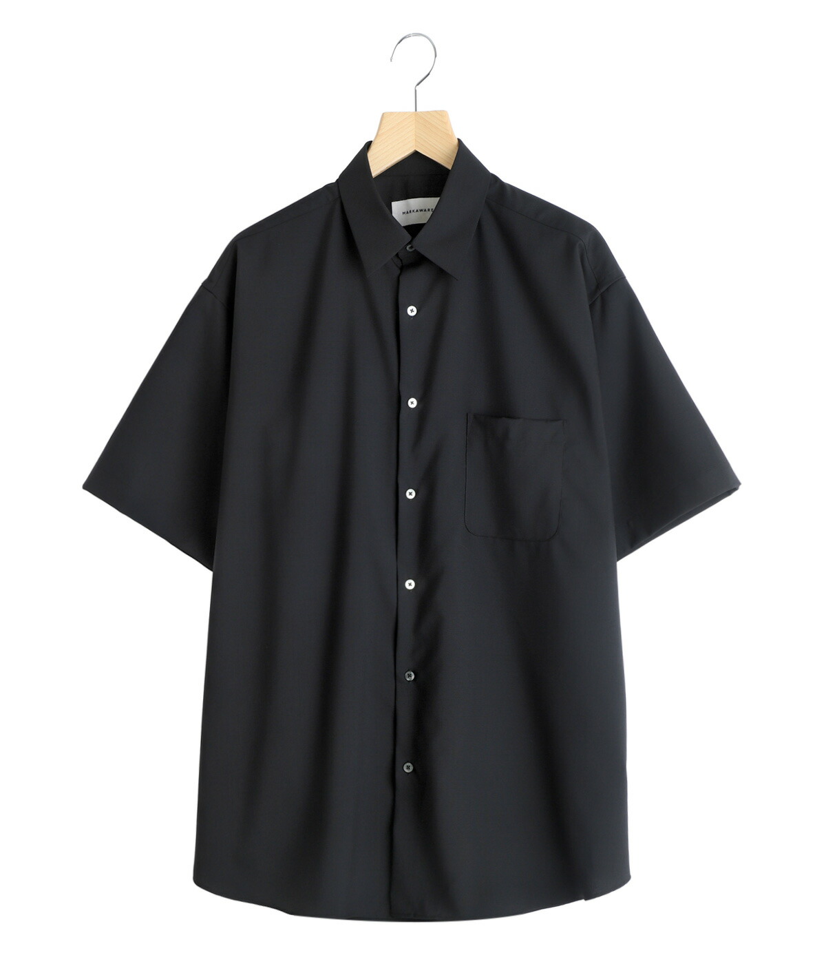MARKAWARE / マーカウェア ： COMFORT FIT S/S SHIRT ORGANIC WOOL 2/80 TROPICAL / 全3色 ： A26B04SH01Bの画像