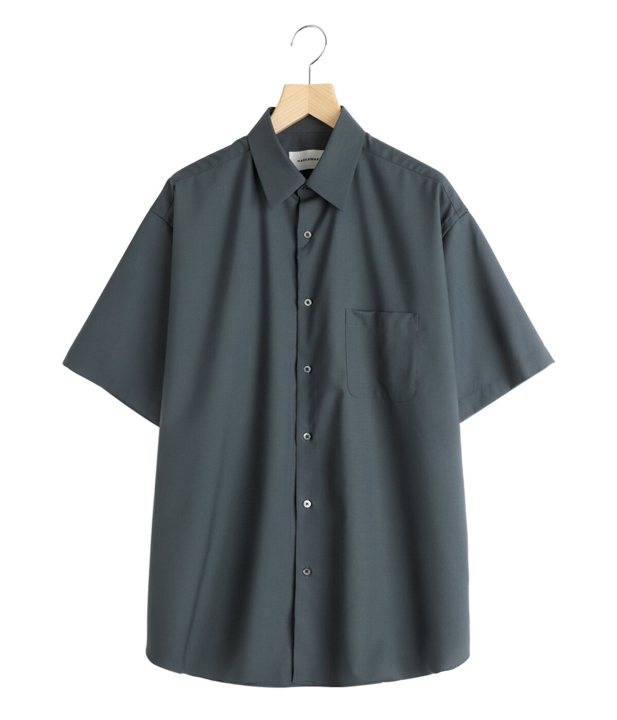 MARKAWARE / マーカウェア ： COMFORT FIT S/S SHIRT ORGANIC WOOL 2/80 TROPICAL / 全3色 ： A26B04SH01Bの画像