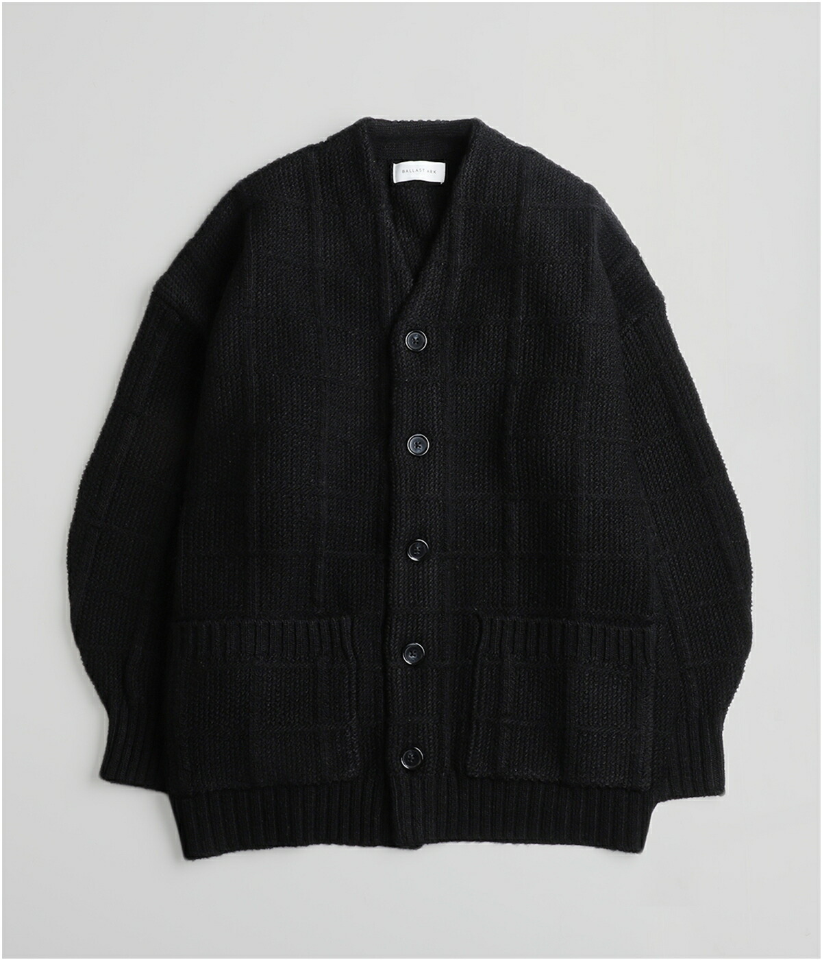 BALLAST ARK / バラストアーク ： PLAID KNIT CARDIGAN BA10-K001 