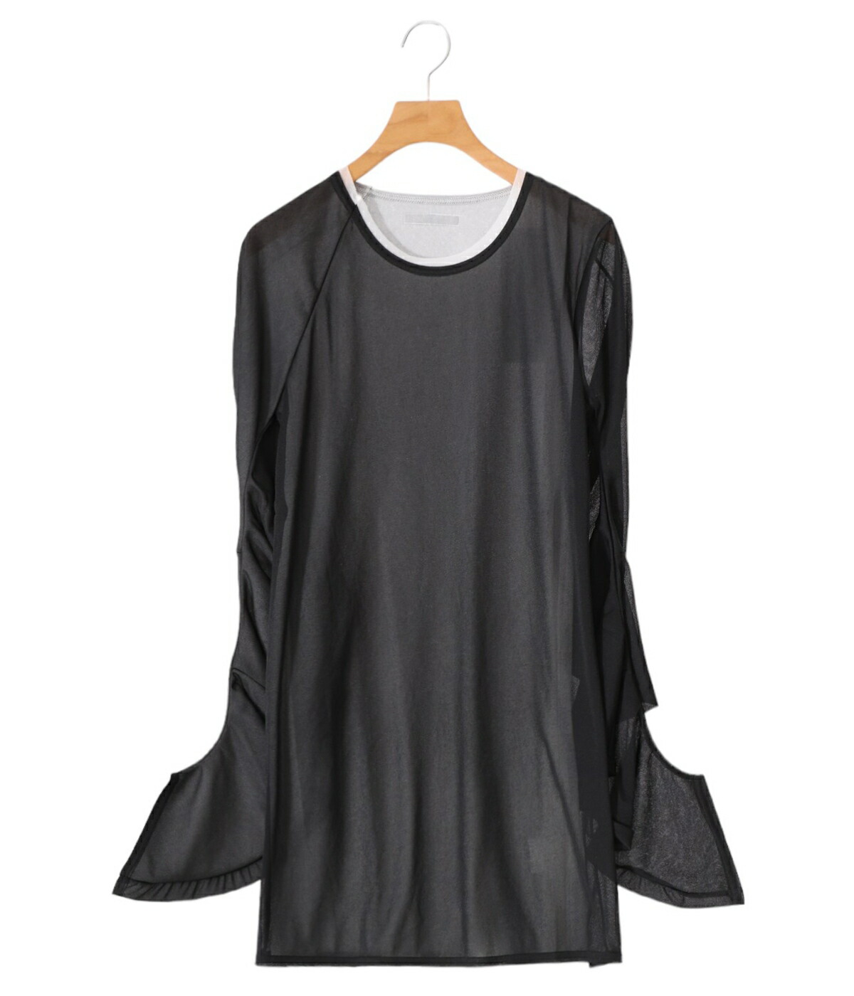77CIRCA - ナナナナサーカ 77circa カットソー 長袖 コットン F 黒 レディース】circa make zip removal wide top | 77circa
