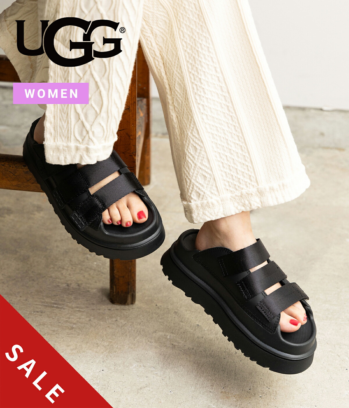 UGG（アグ） 【10%OFF】UGG / アグ ： [レディース]W GOLDENGLOW SLIDE