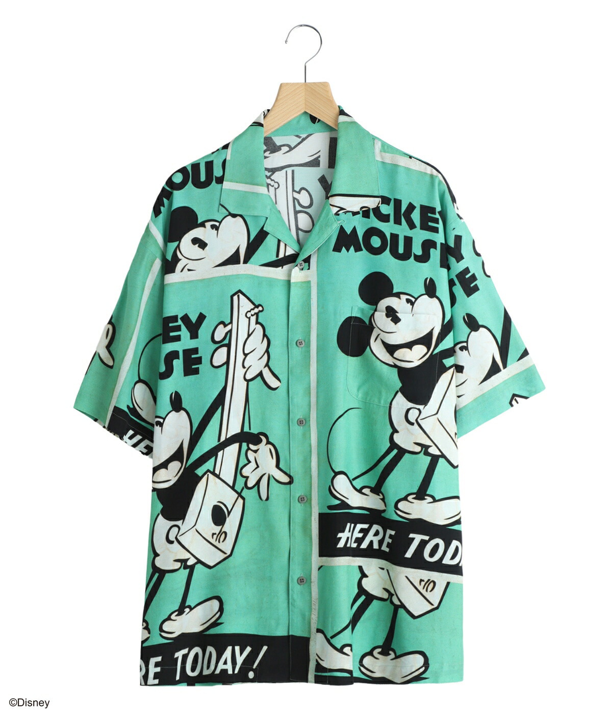 PORTER CLASSIC / ポータークラシック ： DISNEY VP / PC ALOHA COLLECTION ALOHA SHIRT / MICKEY & GUITAR ： DP-024-3965の画像