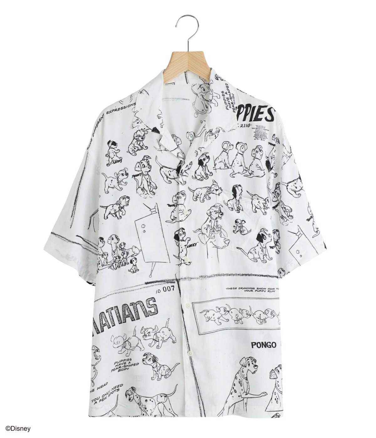 PORTER CLASSIC / ポータークラシック ： DISNEY MS / PC ALOHA COLLECTION ALOHA SHIRT / 101 DALMATIANS / 全2色 ： DP-024-3966の画像