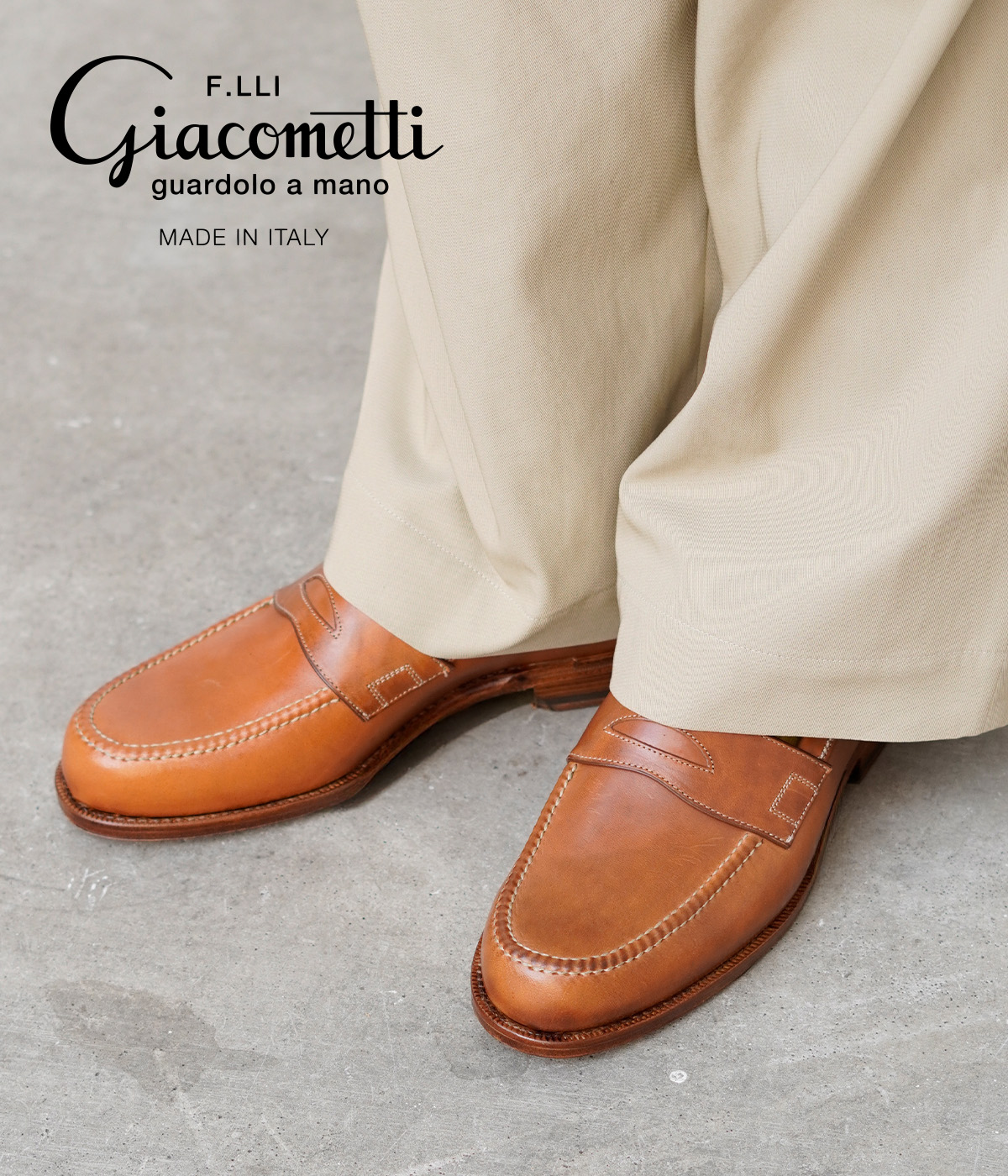 F.lli Giacometti / フラテッリ ジャコメッティ： コインローファー-Loafer-Culatta Cavallo/Tabacco- / 全2色 ： FG257の画像