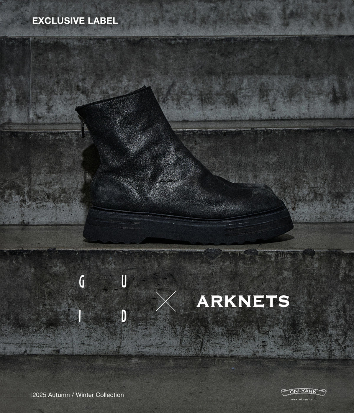 GUIDI グイディ　アークネッツ　別注　ブーツ　42 .5 黒　ブラック GUIDI（グイディ） ： 別注 BACK ZIP BOOTS ： ONLYARK-5-2509