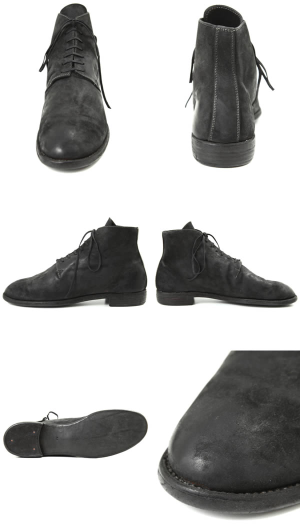 GUIDI / グイディ ： NEW MIDLACE BOOTS ： 17-cordovanblk-4a